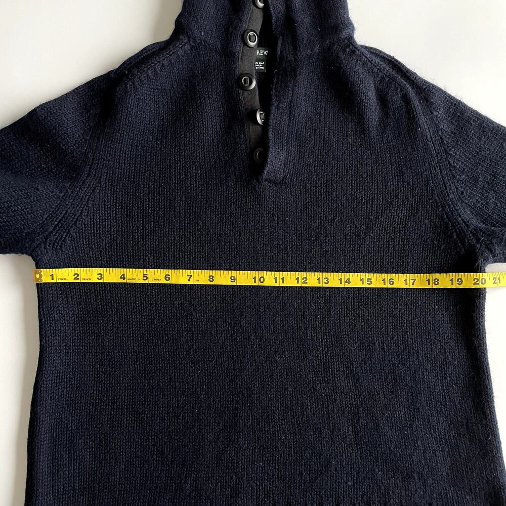 Vintage J. Crew Navy Wool Polo Sweater Size M - Picture 13 of 15